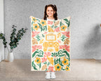 Floral Video Gaming Blanket – Cozy Gamer Throw for Kids, Teens & Adults