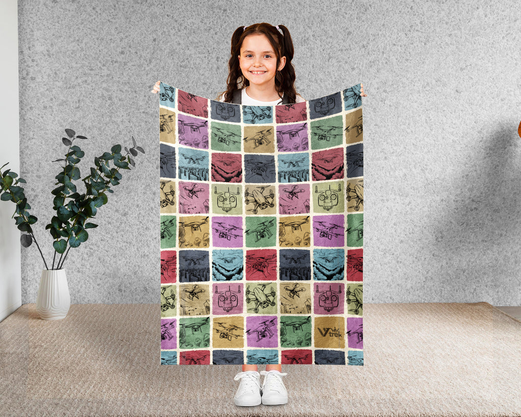 Drone Racing Blanket – Cozy FPV Drone Throw for Aerial Enthusiasts