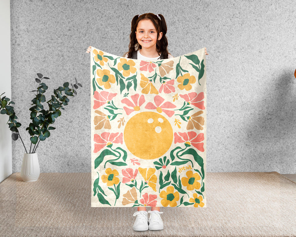 Floral Bowling Blanket – Cozy Bowler Gift Throw