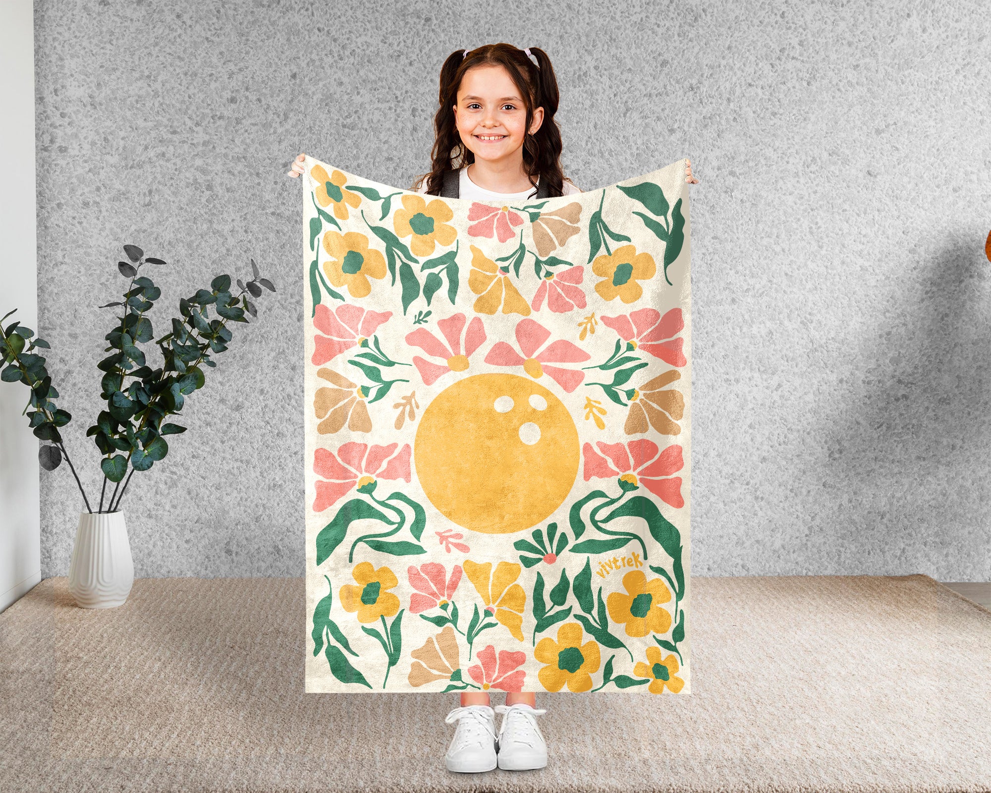 Floral Bowling Blanket – Cozy Bowler Gift Throw