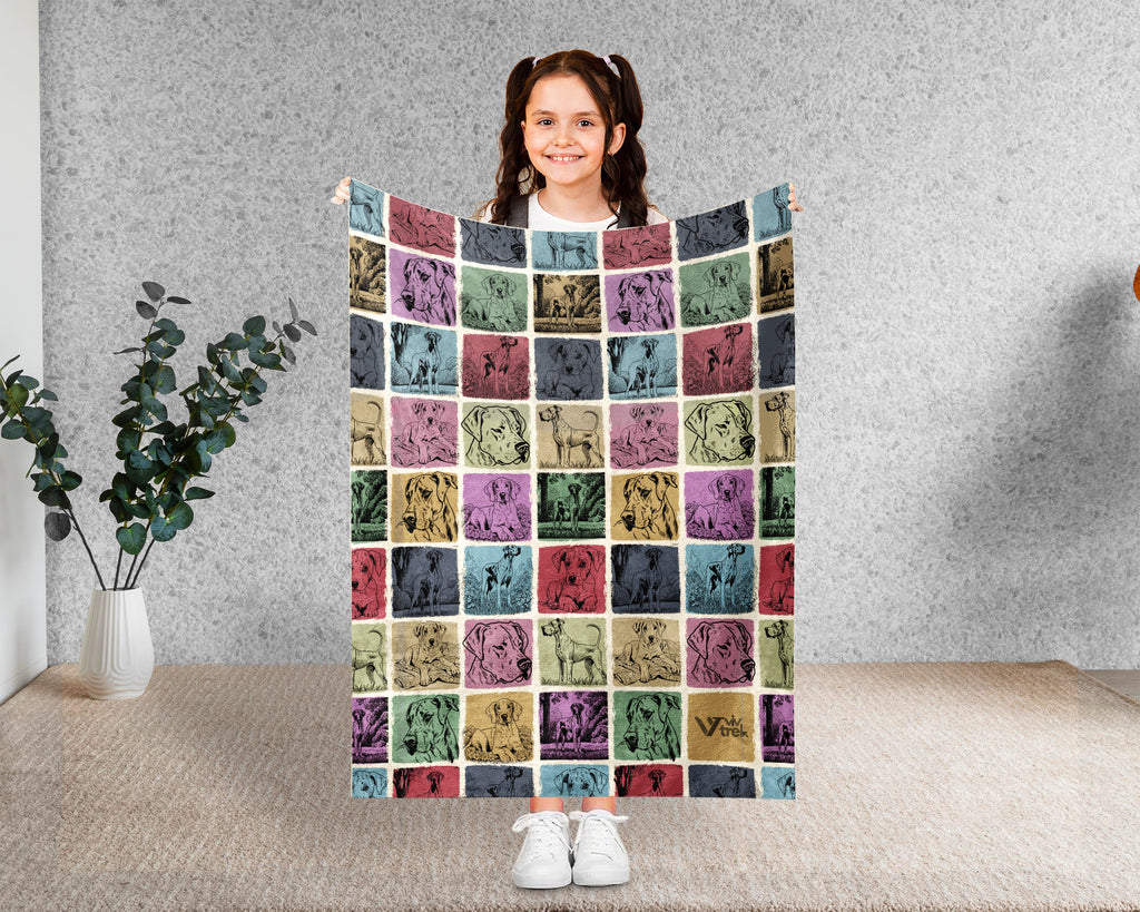 Retro Great Dane Blanket – Cozy Dog Lover Throw Gift