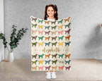 Personalized Boykin Spaniel Blanket | Custom Dog Name Throw | Brown Sporting Dog Gift for Pet Lovers Home Decor