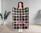 Custom Bear Lover Blanket Personalized Name Retro Wildlife Throw Cozy Rustic Animal Decor Unique Forest Inspired Gift Home Accent