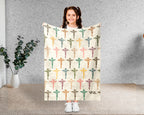 Retro Christian Faith Blanket, Jesus Lover Throw, Inspirational Religious Cozy Blanket, Bible Verse Home Decor Gift for Family