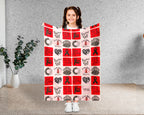 Dyslexia Awareness Blanket for October, Cozy Red Ribbon Throw Battle Blanket for Students, Educators & Family, Meaningful Support Gift