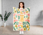 Floral Disc Golf Blanket – Cozy Throw for Disc Golf Fans