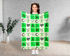 Mental Health Awareness Blanket with Green Ribbon, Cozy Wellness Throw, Thoughtful Comfort Gift for Loved Ones in May, Supportive & Inspirational, Battle Blanket
