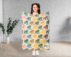 Retro Panther Lover Blanket Big Cat Wildlife Throw Cozy Animal Print Blanket Unique Wild Animal Home Decor Gift Idea