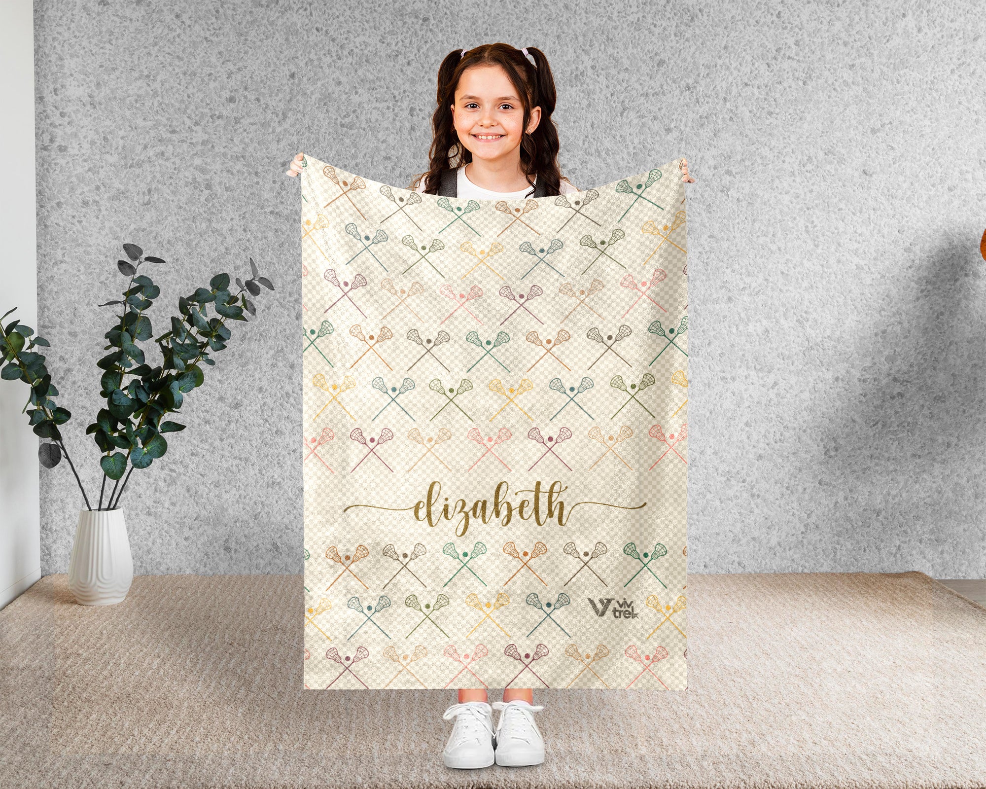 Custom Lacrosse Throw Blanket – Personalized Gift for Sports Lovers
