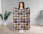 Construction Equipment Blanket, Kids Truck Throw, Bulldozer Crane Loader Cozy Blanket, Heavy Machinery Gift for Boys Girls