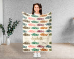Custom Name Classic Car Blanket, Personalized Vintage Vehicle Throw, Cozy Garage Gift for Auto Enthusiasts