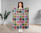 Personalized Name Husky Blanket – Cozy Vintage Throw for Dog Lovers