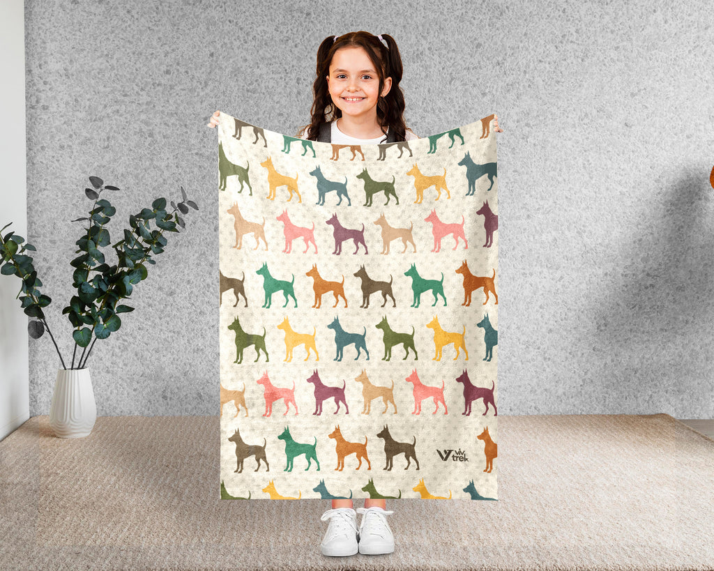 Vintage Dobermann Blanket – Cozy Dog Lover Throw Gift