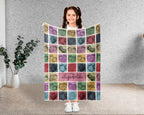 Personalized Name Strawberry Blanket, Retro Fruit Throw for Cozy Home Decor