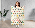 Personalized Dog Throw – Custom Name Cozy German Shepherd Name Blanket