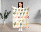 Custom Name Artist Blanket, Retro Acrylic Brush Throw for Painters and Creative Hobby Lovers, Cozy Art Room Decor
