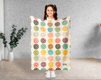 Retro Pickleball Lover Blanket for Sports Fans, Cozy Athletic Throw Gift with Distressed Court Game Style