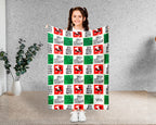 Retro Italy Blanket Throw with Italia Flag Design, Cozy Rome Venice Inspired Decor, Mediterranean Travel Lover Gift Blanket