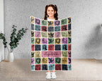 Custom Retro Christian Jesus Blanket Personalized Name, Cozy Faith Throw Gift for Believers, Religious Home Decor