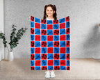 Retro Houston City Map Blanket Throw, Cozy Skyline Decor, Texas Pride Gift, Urban Sofa Throw Blanket for Home
