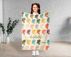 Custom Name Fishing Blanket, Personalized Outdoor Throw, Cozy Fisherman Gift for Cabin and Lake House Decor