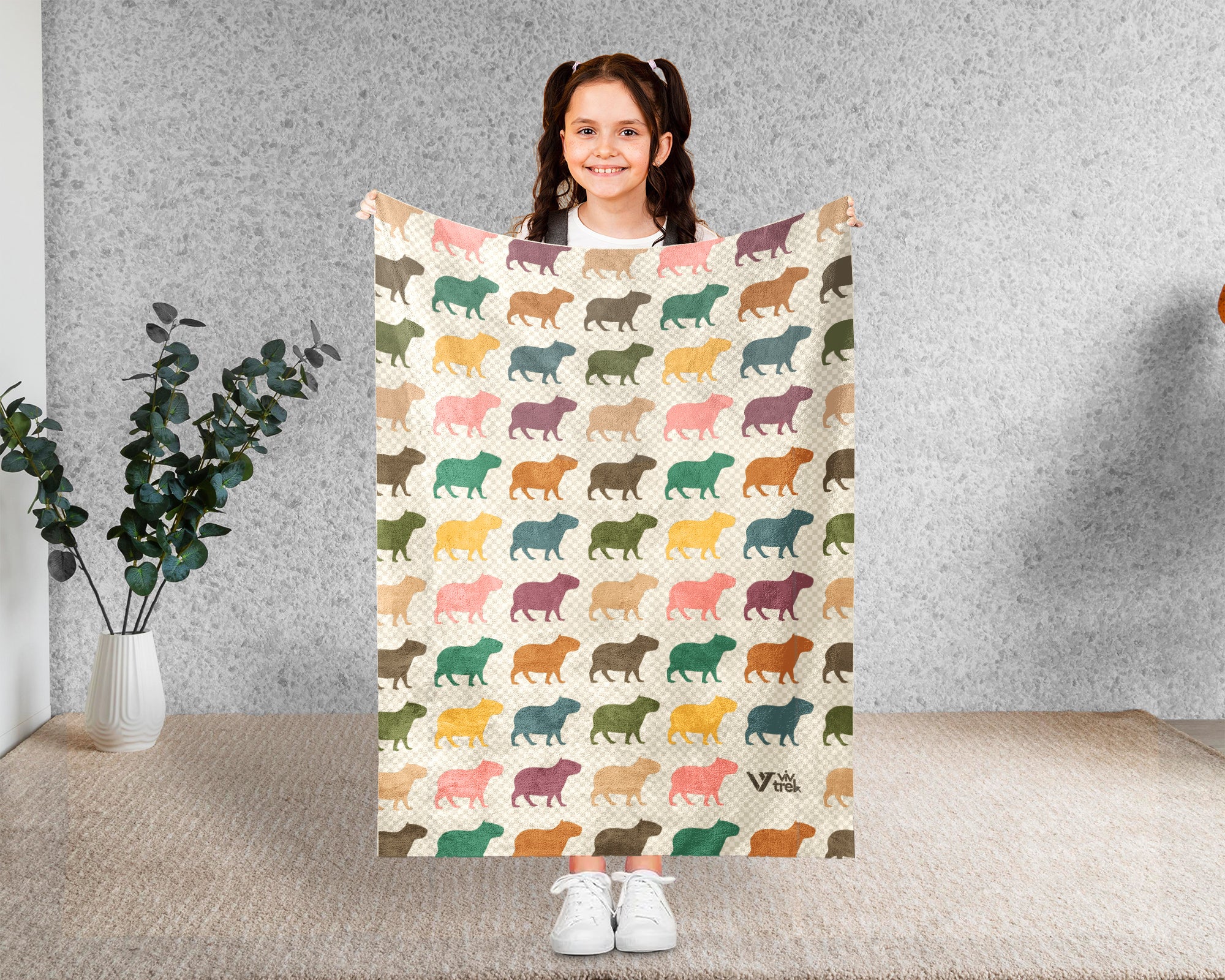 Cute Capybara Lover Blanket – Vintage Animal Throw Gift