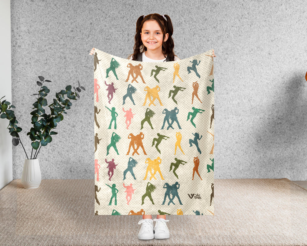 Retro Dancing Throw Cozy Ballet Blanket Soft Artistic Decor Unique Choreography Gift for Dancer Rooms