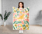 Floral Bearded Dragon Blanket – Cozy Throw for Lizard Lovers & Reptile Fans