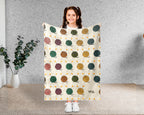 Retro Knitting Lover Blanket, Vintage Yarn Crochet Throw for Crafters, Cozy Needlework Gift and Home Accent