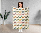 Retro Havanese Dog Throw Blanket for Couch, Puppy Lover Gift, Cozy Companion Breed Home Decor and Soft Canine Accent