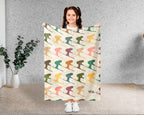 Retro Sking Lover Blanket Cozy Winter Sports Throw Warm Alpine Decor Unique Skier Gift for Snow Adventure Fans