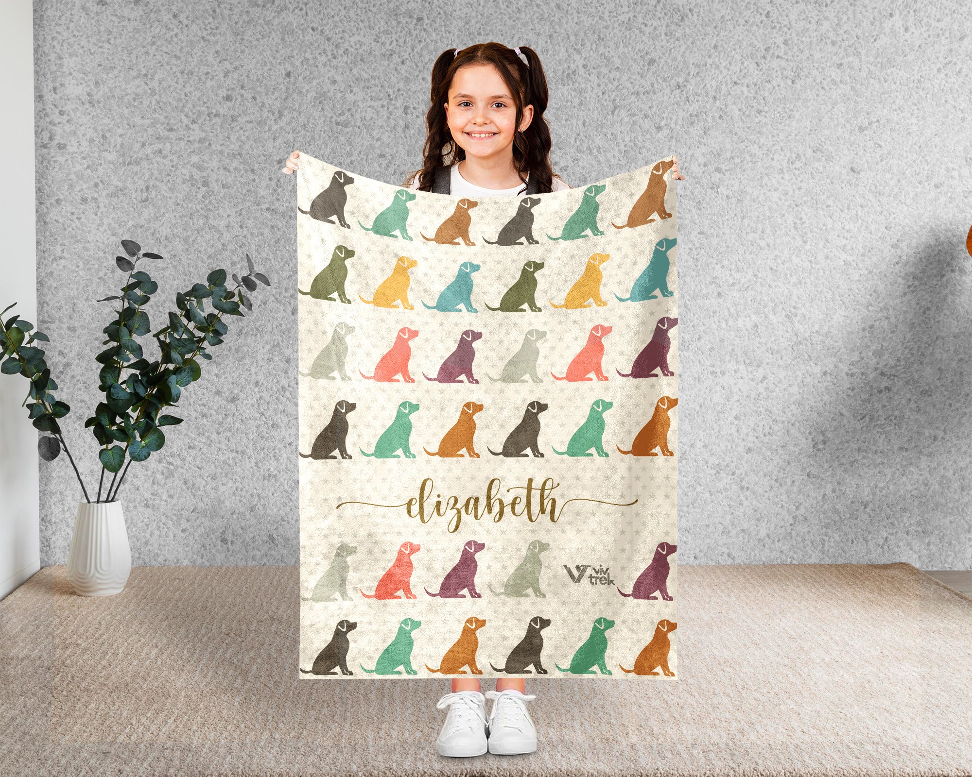Custom Name Dog Blanket – Personalized Cozy Throw for Pet Lovers