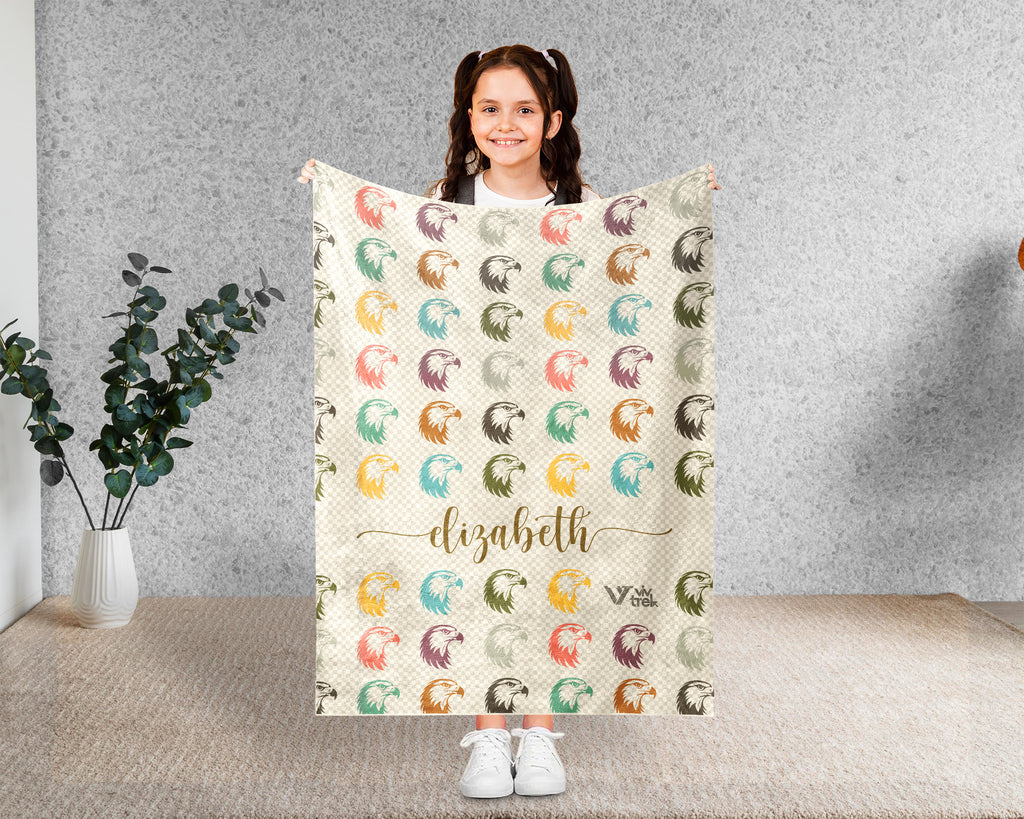 Custom Eagle Blanket – Personalized Name Cozy Throw for Nature Lovers