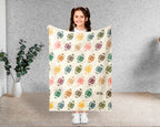 Retro Football Lover Blanket for Sports Fans, Cozy Athlete Throw for Game Day and Football Room Decor