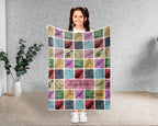 Personalized Name Space Galaxy Blanket, Retro Astronomy Throw Gift for Rocket Star Lovers, Custom Planet Astronaut Decor