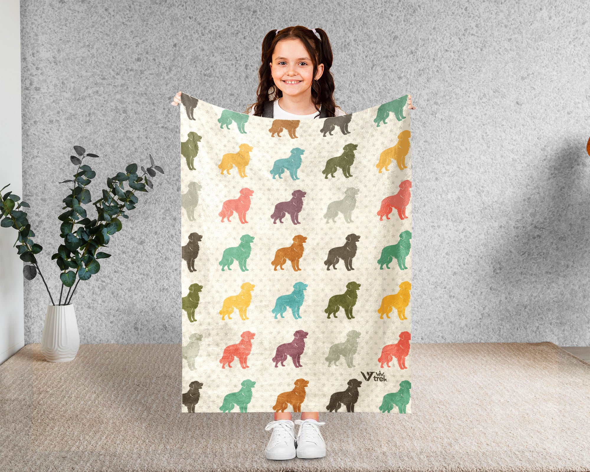 Retro Golden Retriever Blanket Gift for Dog Lovers, Cozy Canine Throw, Pet Inspired Home Decor Accent for Relaxing Living Spaces