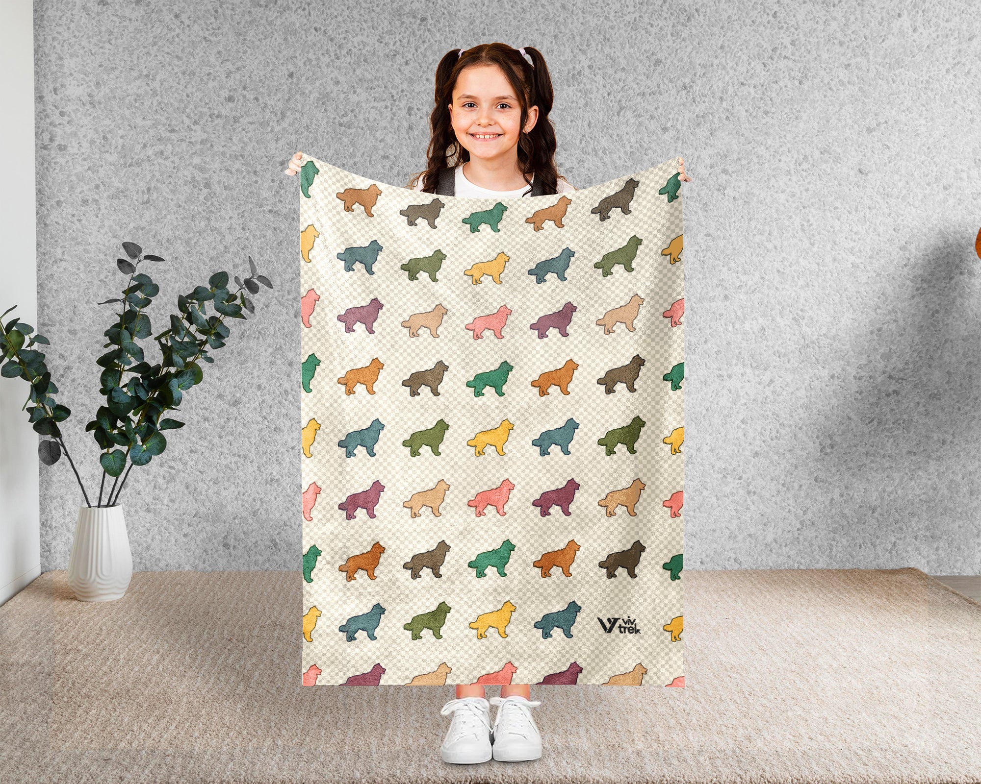 Retro Australian Shepherd Blanket for Pet Lovers, Cozy Blue Red Merle Dog Throw with Rustic Breed Decor Style
