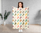 Retro Horse Lover Blanket – Cozy Western Equestrian Throw