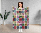 Personalized Name Golden Retriever Blanket – Cozy Vintage Dog Lover Throw