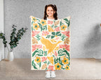 Floral Birdwatcher Blanket – Cozy Nature Lover Throw Gift