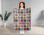 Custom Name Wrestling Blanket Personalized Wrestler Throw Gift