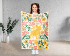 French Bulldog Blanket – Cozy Floral Frenchie Throw for Dog Lovers