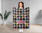 Personalized Raccoon Blanket Funny Animal Lover Throw Soft Wildlife Decor Unique Custom Name Gift for Home
