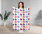 Houston Retro City Map Blanket Throw, Cozy Skyline Decor, Texas Pride Gift, Urban Style Sofa Throw Blanket for Home