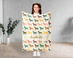 Custom Name Bull Terrier Dog Blanket – Personalized Throw for Pet Lovers