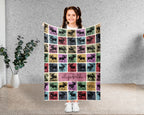Personalized Name Moose Blanket, Retro Wildlife Throw for Nature Lovers
