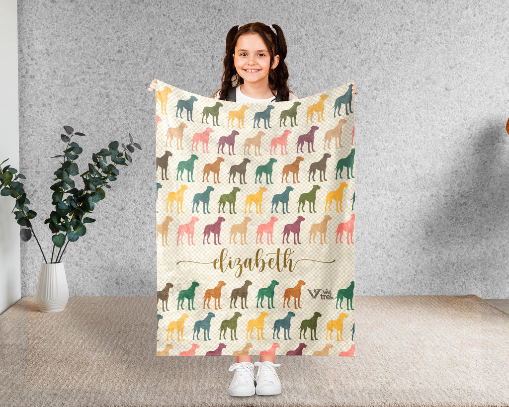 Custom Great Dane Throw Blanket – Personalized Dog Lover Gift