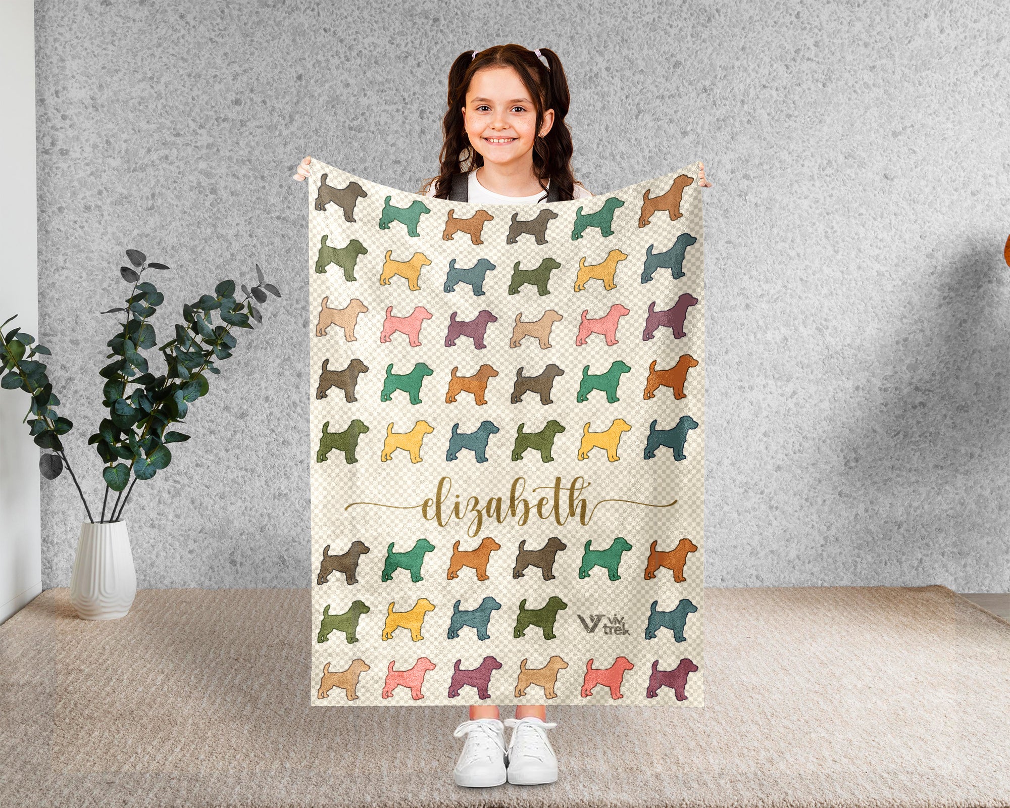 Personalized Jack Russell Terrier Blanket | Custom Dog Name Throw | Energetic Breed Gift for Dog Lovers Home Decor Accent