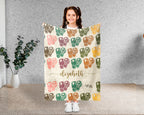 Custom Name Boxing Lover Blanket Sporty Throw Cozy Personalized Gift Soft Fitness Decor for Boxing Fans Home