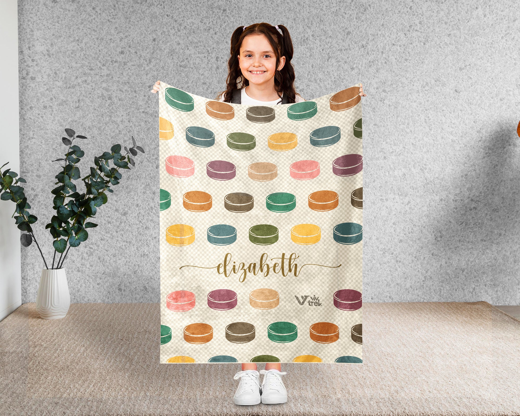 Custom Name Hockey Blanket – Personalized Cozy Throw for Sports Fans